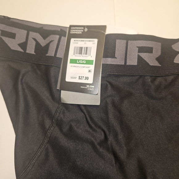 Men's Under Armour 1289566 UA HeatGear Armour Black Compression Shorts - Picture 6 of 15